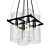 Elegant Glass Cylinder Chandelier 3D model small image 1