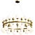 Elegant Milk Bubble Ring Chandelier 3D model small image 2