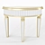 ArtevaLuce Mica Console: Elegant Gold Mirror 3D model small image 1