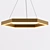 Golden Hex 750 Pendant Light 3D model small image 1