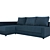 Versatile and Stylish IKEA FRICHETEN Sofa Bed 3D model small image 2