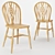 Vintage Windsor Wood Chair 3D model small image 1