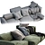 Flexteam Reef Sofa: Stylish and Versatile 3D model small image 4