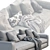 Flexform Beauty Sofa 3D model small image 3