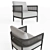 Elegant Verona Lounge Chair 3D model small image 1