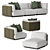 Flexform Eddy: A Versatile and Stylish Furniture Solution 3D model small image 1