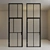 Sleek Glass Partition with Swing Door 3D model small image 2