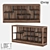 LoftDesign Bookcase 7177: Stylish Wood & Metal Storage 3D model small image 1