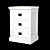 Oxford Poplar Bedside Table 3D model small image 2