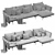 Contemporary B&B Italia SAKE Chaise Lounge 3D model small image 4