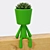 Succulent Man Pot: Quirky, Decorative Flower Pot 3D model small image 1