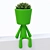 Succulent Man Pot: Quirky, Decorative Flower Pot 3D model small image 6