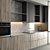 Modular Kitchen with Editable Design 3D model small image 3