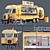 Vintage Airstream Food Truck 3D model small image 4