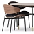 Sleek Harri Table & Elegant Luz Chair 3D model small image 3