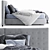 Modern Ligne Roset Nador Bed 3D model small image 2