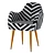 Zebra Pattern Chair 3D model small image 1