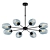 Branching Bubble 8-Light Chandelier 3D model small image 1
