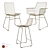 Wire Frame Metal Chairs 3D model small image 1