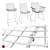 Wire Frame Metal Chairs 3D model small image 5