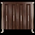 Elegant Walnut Wardrobe 3D model small image 1