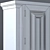 Elegant Walnut Wardrobe 3D model small image 3