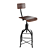 Rustic Drafting Chair: Photorealistic 3D Model 3D model small image 1