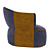 Luxurious Larzia Velvet Chair 3D model small image 11