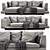 Sleek B&B Italia Chaise Lounge 3D model small image 1