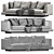 Sleek B&B Italia Chaise Lounge 3D model small image 3