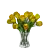 Radiant Yellow Tulips Bouquet 3D model small image 1