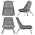 Sleek Eero Accent Chair 3D model small image 2