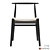 Luxury Nguni Dining Chair: De la Cuona 3D model small image 2