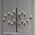 Contemporary Clear Bulb Chandelier 3D model small image 1