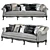 Gianfranco Ferre Home Nashville 3-Seat Sofa 3D model small image 1