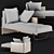 Elegant Minotti Chaise Longue 3D model small image 1