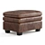 Vintage Tabacco Leather Ottoman 3D model small image 4