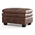 Vintage Tabacco Leather Ottoman 3D model small image 6