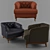 Davidos Passion Armchair: Stylish, Compact, Comfortable 3D model small image 2