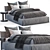 Meridiani Bed FOX: 2013 Model with Stunning Design 3D model small image 3