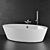 Modern Compact Bath Tub 3D model small image 3