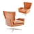 Luxury Leather Hemming Chair 3D model small image 6