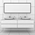 Contemporary Mirror Bathroom Set 3D model small image 3