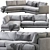 Haven 2-Piece Terminal Chaise Sectional 3D model small image 1