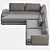 Haven 2-Piece Terminal Chaise Sectional 3D model small image 3