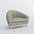 Cozy B&B Single Sofa: Real Scale, Corona Render 3D model small image 2