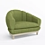 Cozy B&B Single Sofa: Real Scale, Corona Render 3D model small image 13