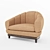 Cozy B&B Single Sofa: Real Scale, Corona Render 3D model small image 14