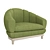 Cozy B&B Single Sofa: Real Scale, Corona Render 3D model small image 23