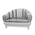 Cozy B&B Single Sofa: Real Scale, Corona Render 3D model small image 26